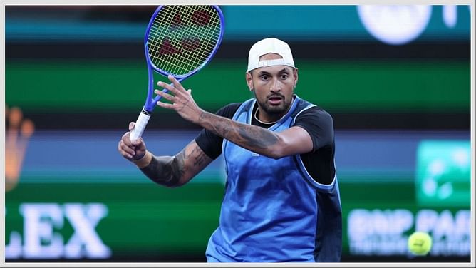 Nick Kyrgios returns to training after heartbreaking mid-match retirement at Indian Wells due to wrist injury