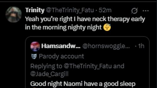 The star has deleted the tweet now (Credit: Screenshot of post from Naomi's X account)