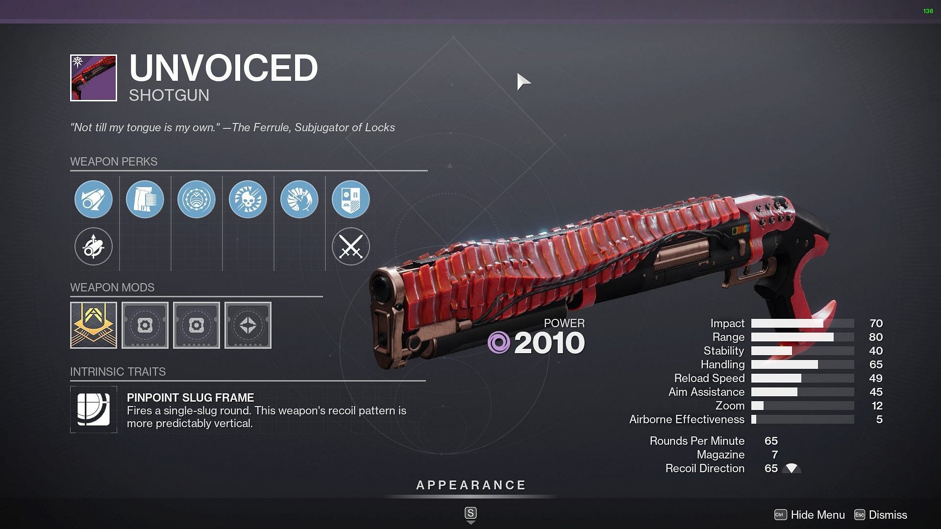 Unvoiced in Destiny 2 (Image via Bungie)