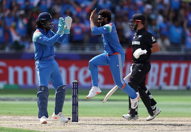 Tom Latham misses sweep and gets trapped lbw by Ravindra Jadeja in IND vs NZ 2025 Champions Trophy final [Watch]