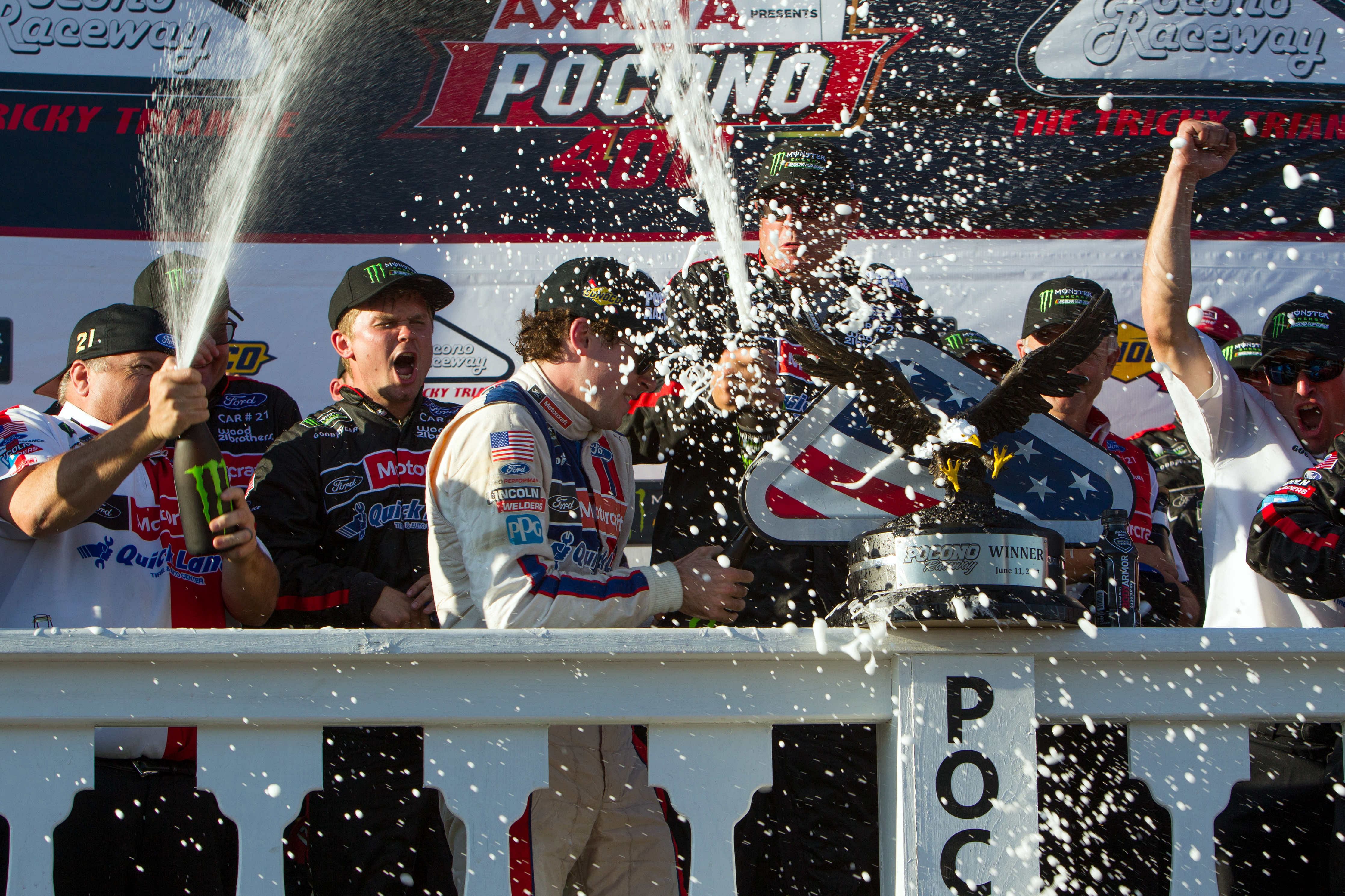 Ryan Blaney won the 2017 Pocono 400 at Pocono - Source: Imagn