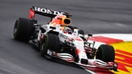 Max Verstappen driving the RB16B Honda during the F1 Grand Prix of Turkey at Intercity Istanbul Park on October 10, 2021 - Source: Getty
