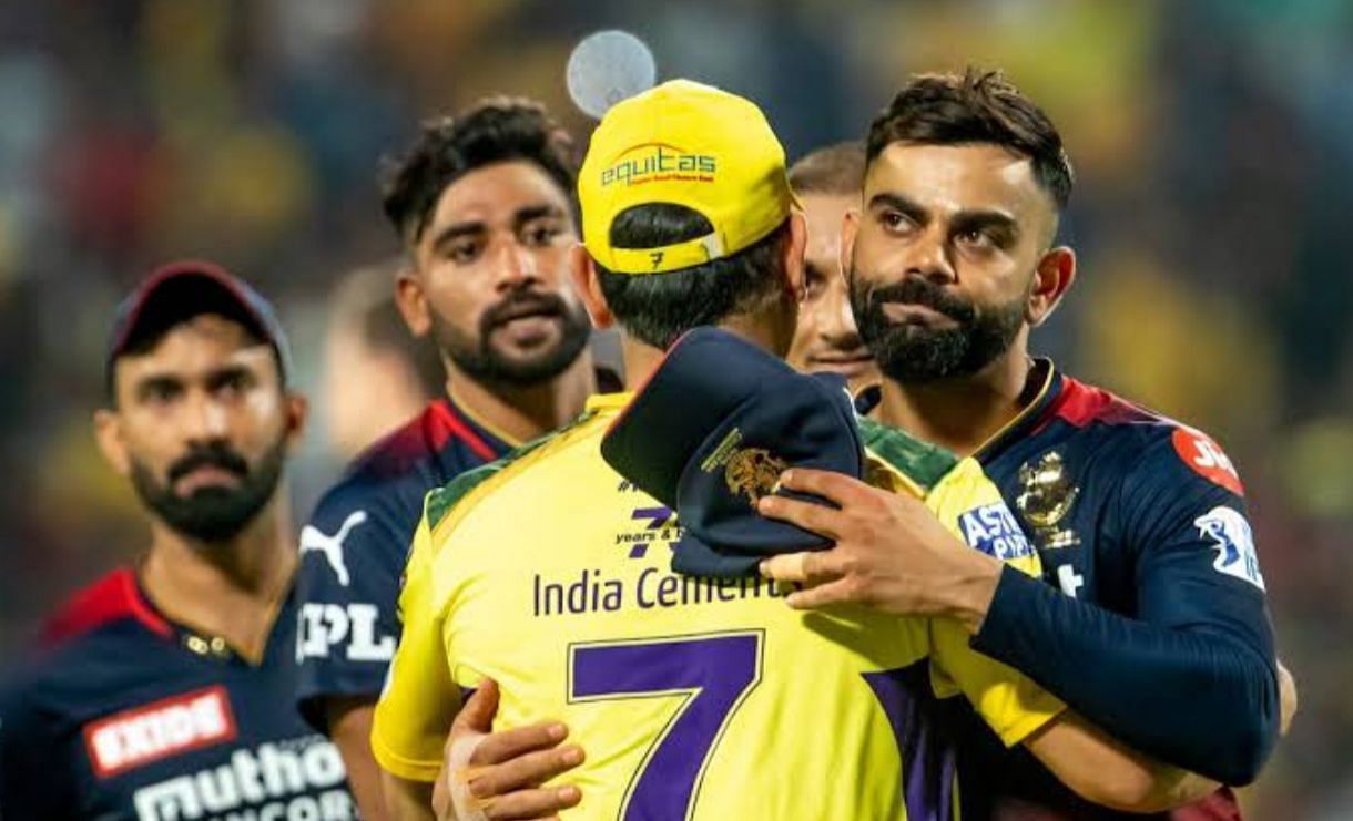 Virat Kohli hugging MS Dhoni after an IPL game [Getty Images]