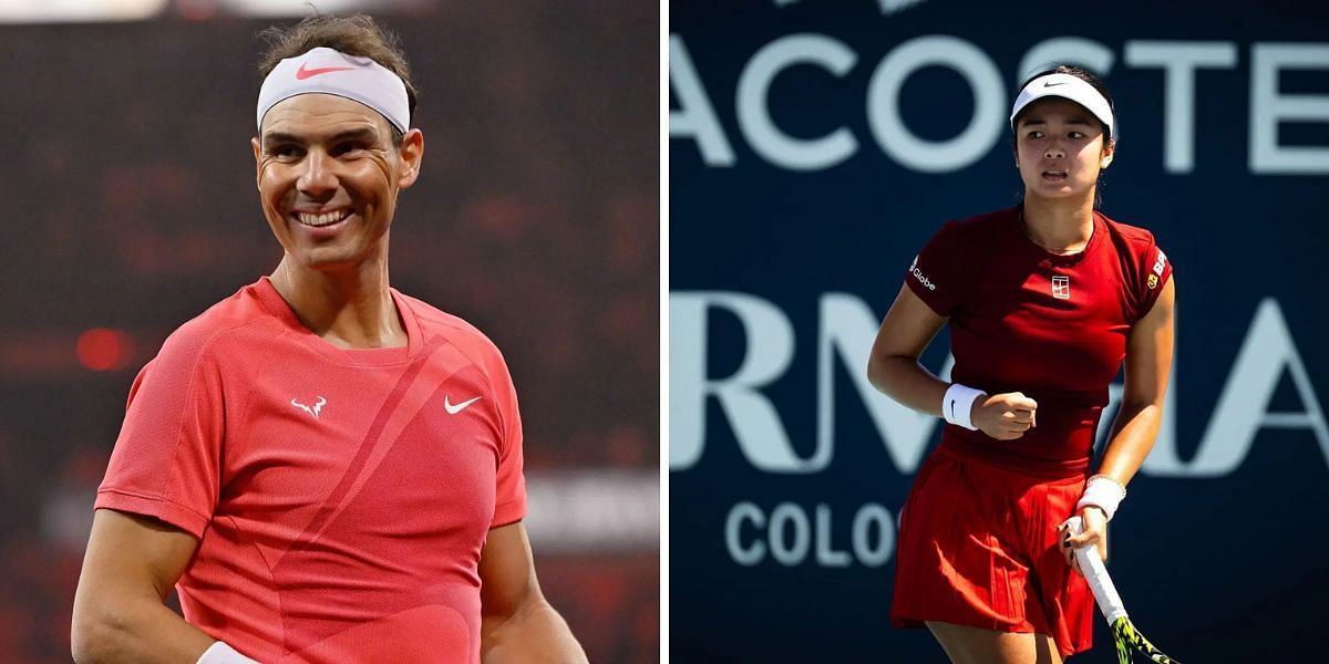 Rafael Nadal and Alexandra Eala. Source: Getty