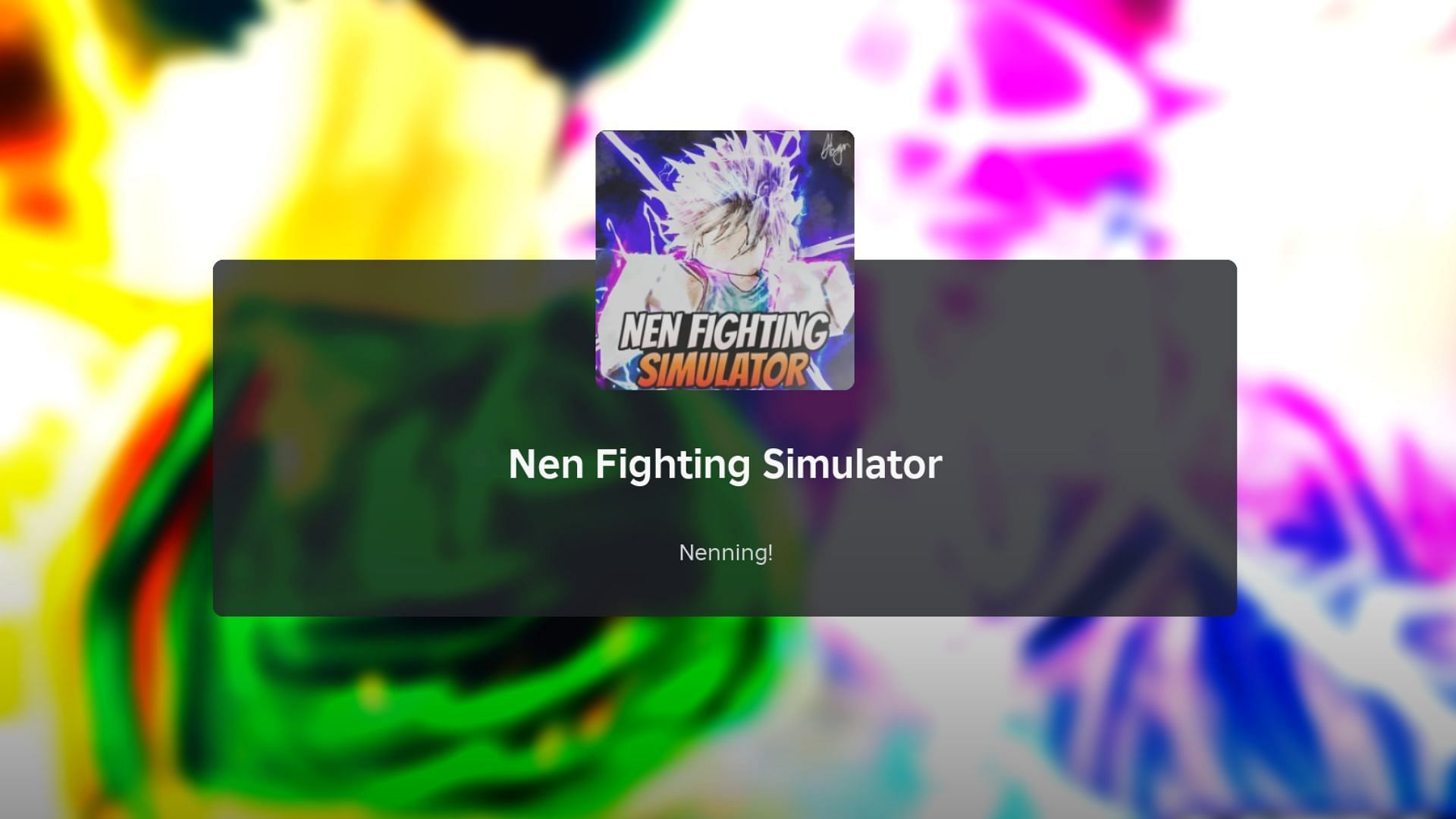 Nen Fighting Simulator loading screen