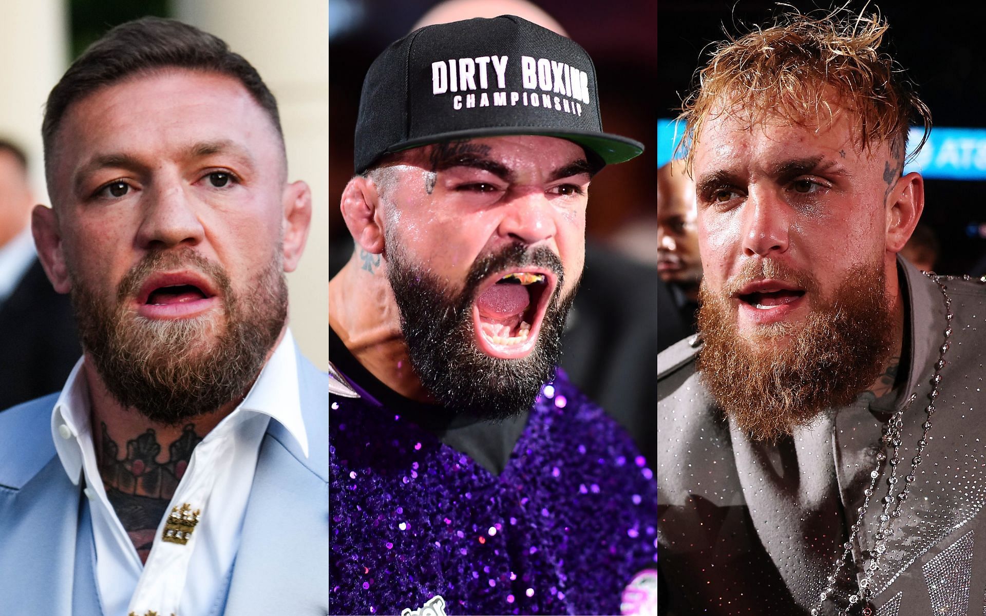 Mike Perry (middle) has his sights set on possibly fighting Conor McGregor (left) and Jake Paul (right) [Images courtesy: Getty Images]