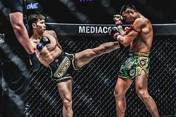 WATCH: Tawanchai PK Saenchai showcases the beautiful technique behind his patented push kicks against Petchmorakot