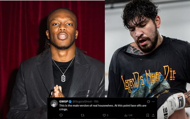 "This is like the most predictable trend now" - Fans react as KSI slaps Dillon Danis with a pancake during intense face-off ahead of boxing clash