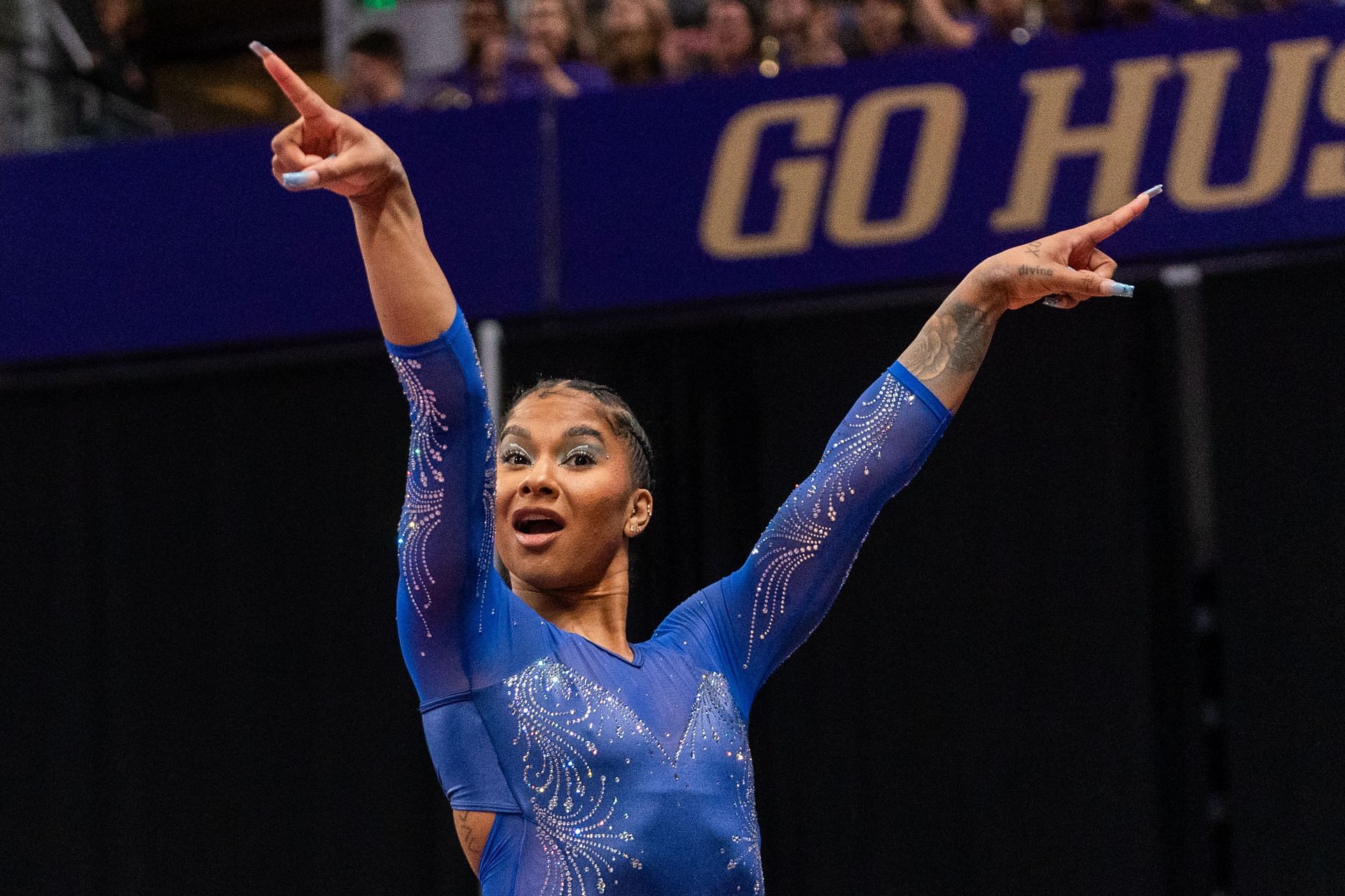 Jordan Chiles at the UCLA v Washington - Source: Getty