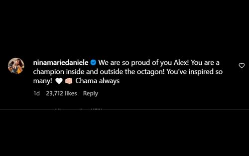 Screenshot of Nina-Marie Daniele's comment below.