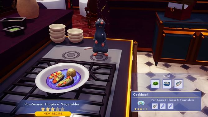 How to make Pan-Seared Tilapia & Vegetables in Disney Dreamlight Valley