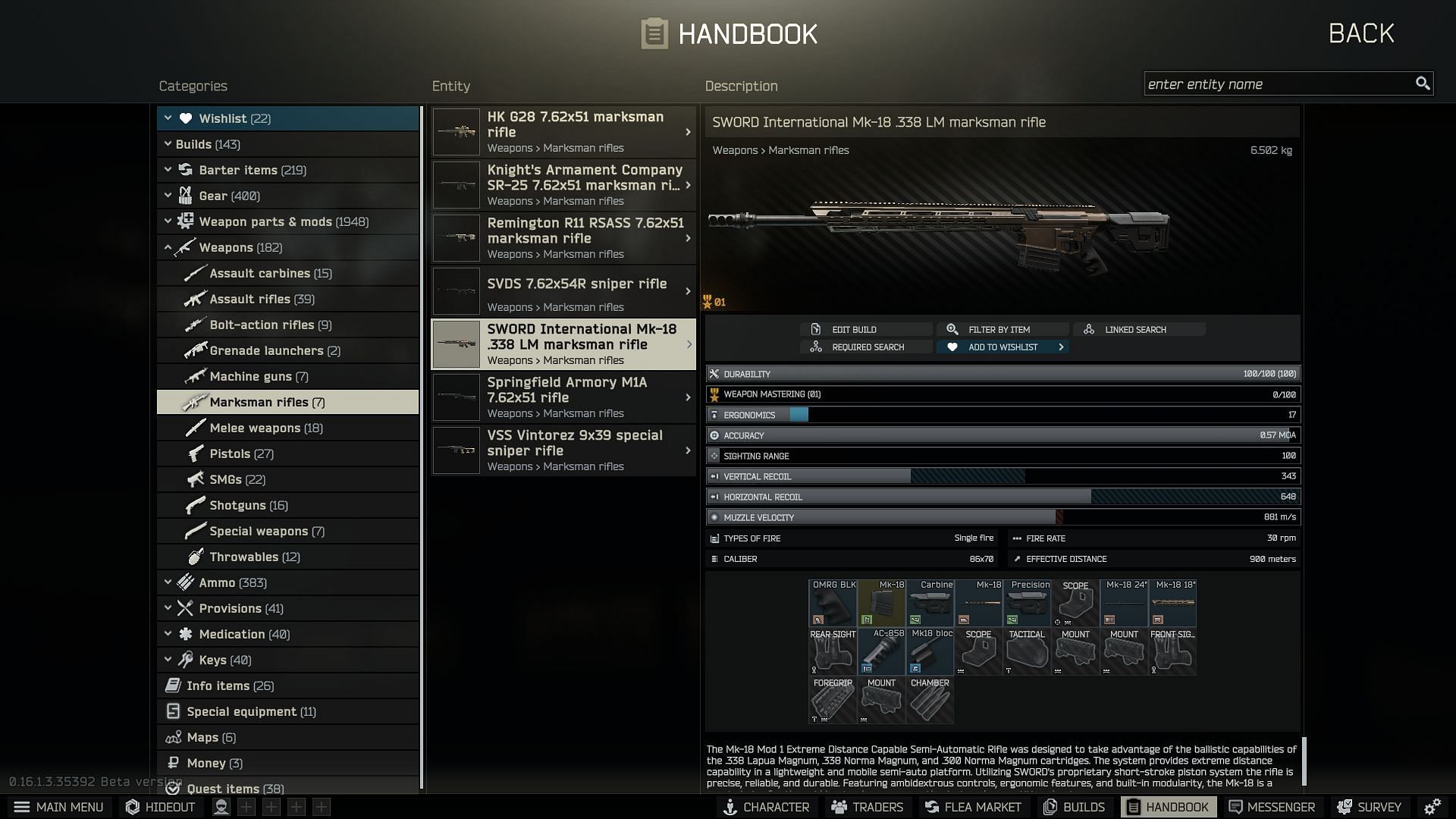 This is one of the best DMRs in Escape from Tarkov (Image via Sportskeeda Gaming || Battlestate Games)