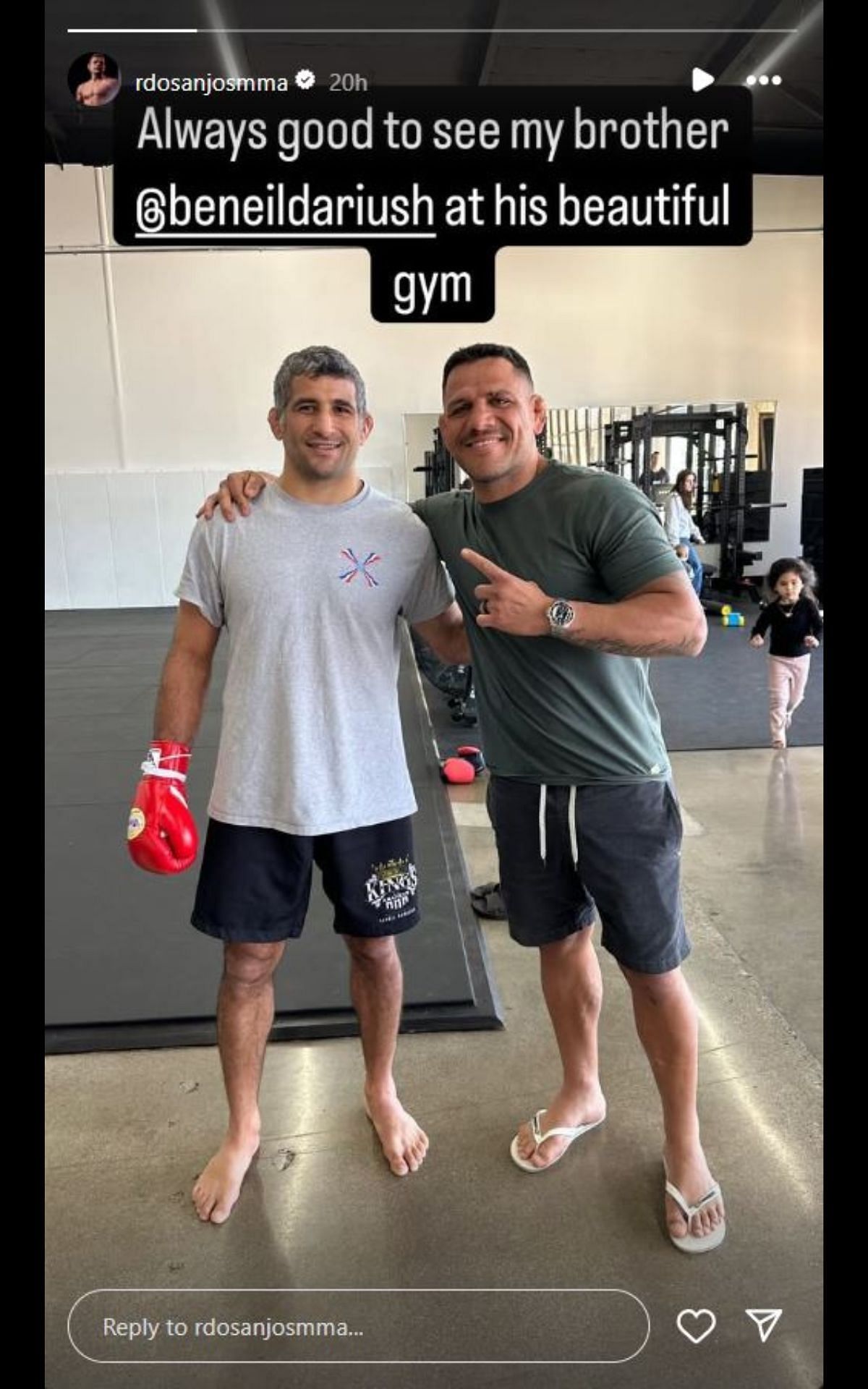 Rafael Dos Anjos&#039; Instagram story. [Image credit: @rdosanjos on Instagram]