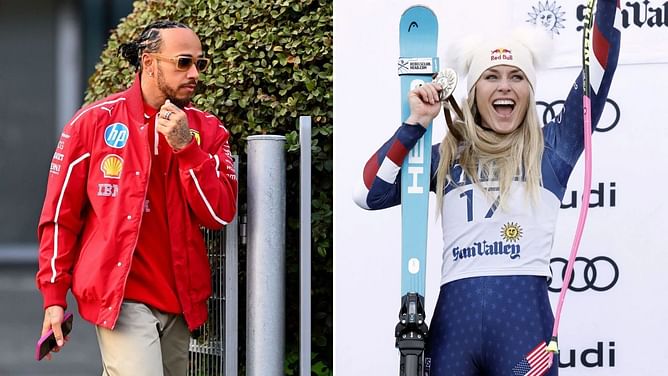 Lewis Hamilton shares heartfelt tribute for Lindsey Vonn for reaching the podium in the Ski World Cup