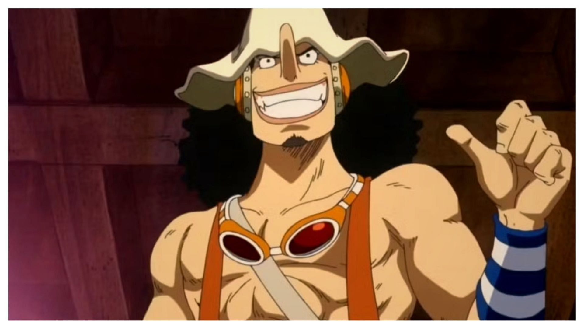 Usopp is one of the anime characters like King from One Punch Man (Image via Toei)