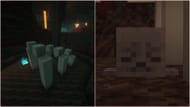 Dried Ghast is a new block found in the Soul Sand Valley near fossils (Image via Sportskeeda Gaming || Mojang Studios)
