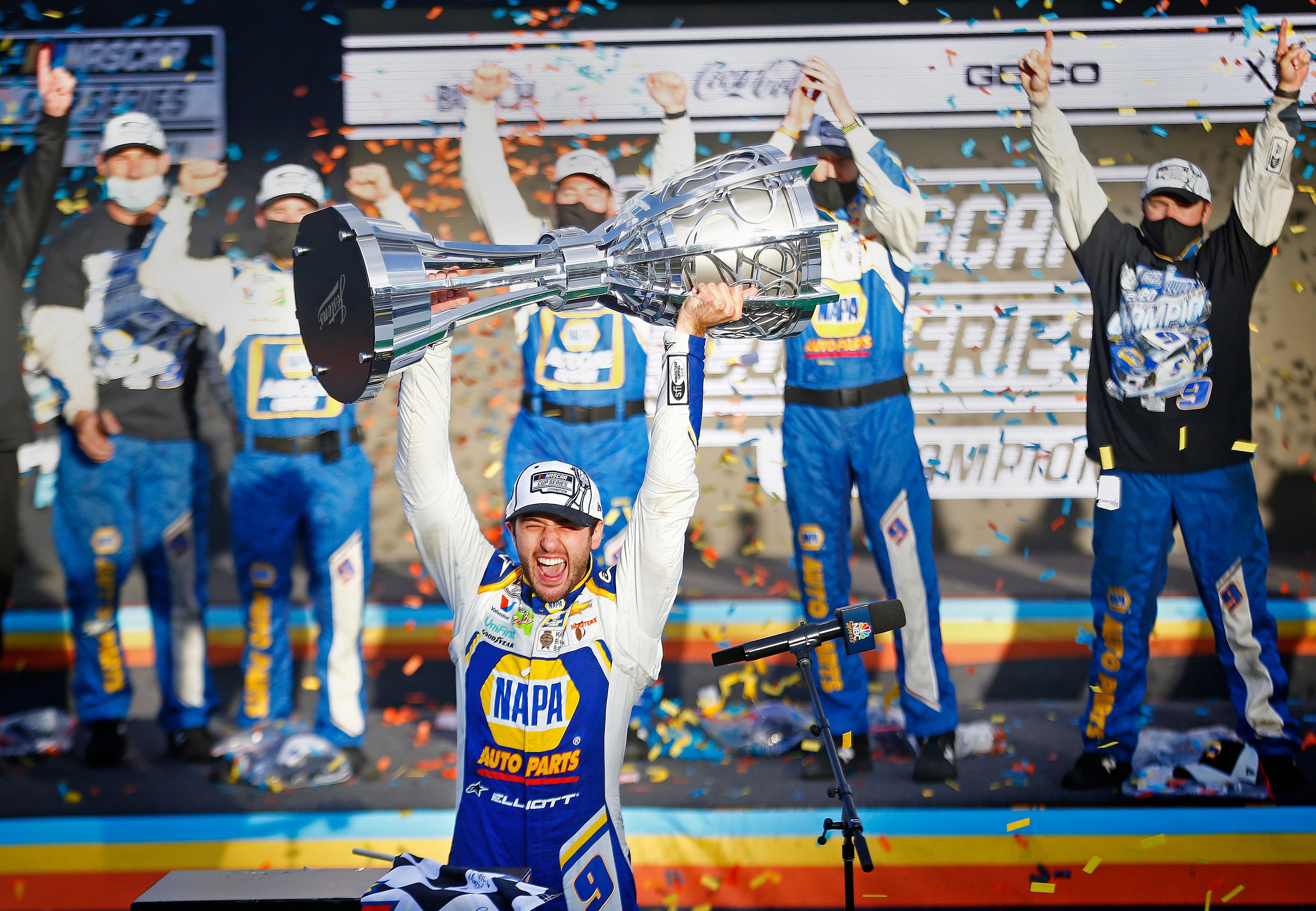 Chase Elliott won at Phoenix Raceway in 2020 for his first championship - Source: Imagn