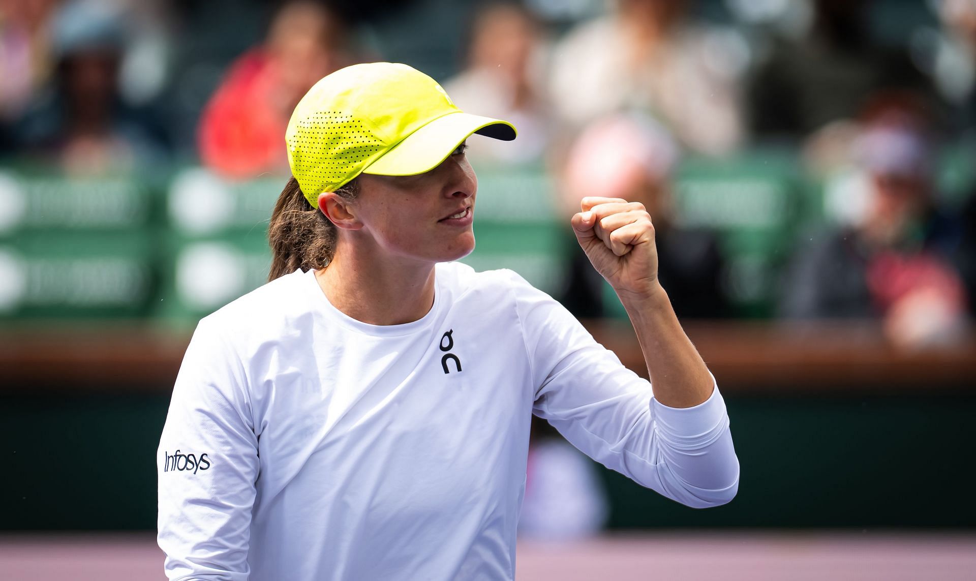 Iga Swiatek at the 2025 BNP Paribas Open in Indian Wells (Source: Getty)