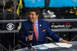 PIC: CBS crew honors late announcer Greg Gumbel with Rolling Stone T-shirts ahead of Selection Sunday