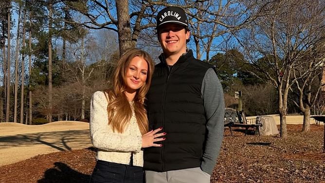 Harrison Burton’s fiancée Jenna Petty shows off her Chanel belt in a selfie as she arrives to Phoenix Raceway in style