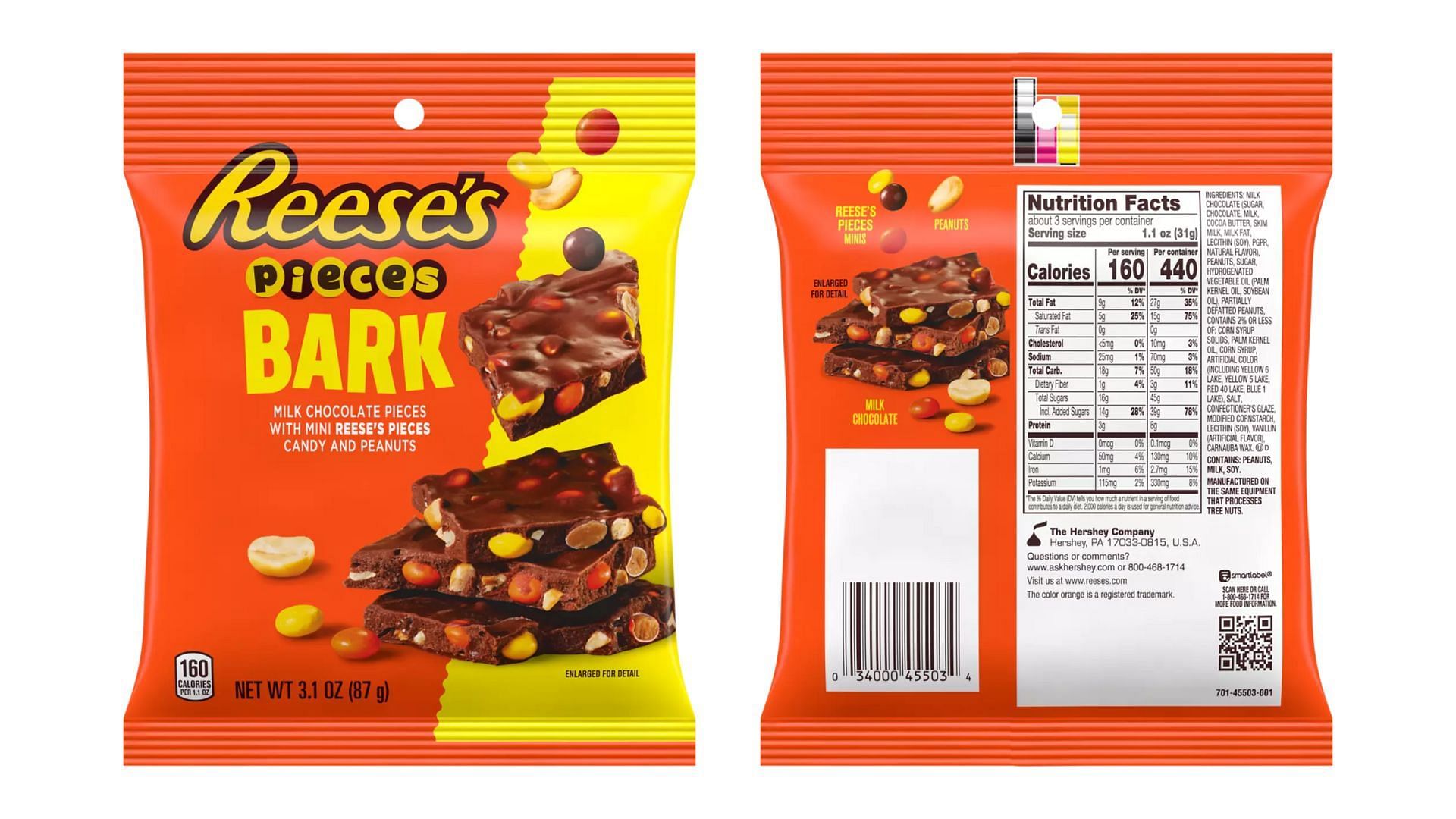 The all new Reese&#039;s Pieces Bark (Image via Hersheyland)