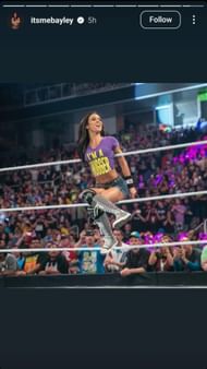 An image from Bayley's Instagram story!