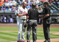 Zack Wheeler at Philadelphia Phillies vs. New York Mets game - Source: Imagn