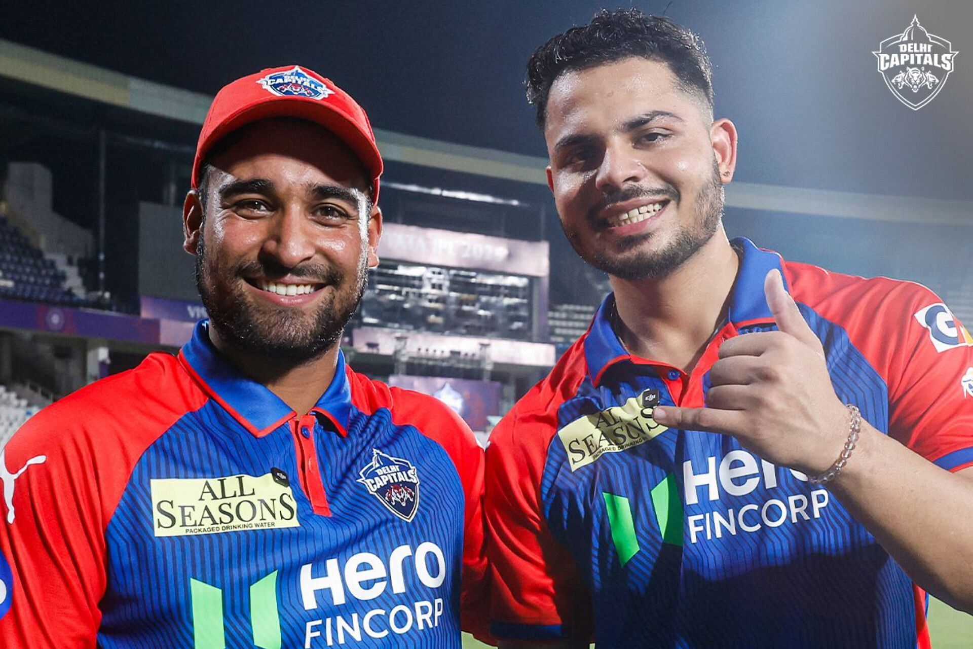Vipraj Nigam and Ashutosh Sharma (Image via X-@DelhiCapitals)