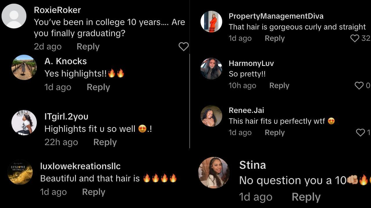 Fan reactions to Shelomi Sanders&#039; latest hair change (Credits: TikTok.@shelomiiii)