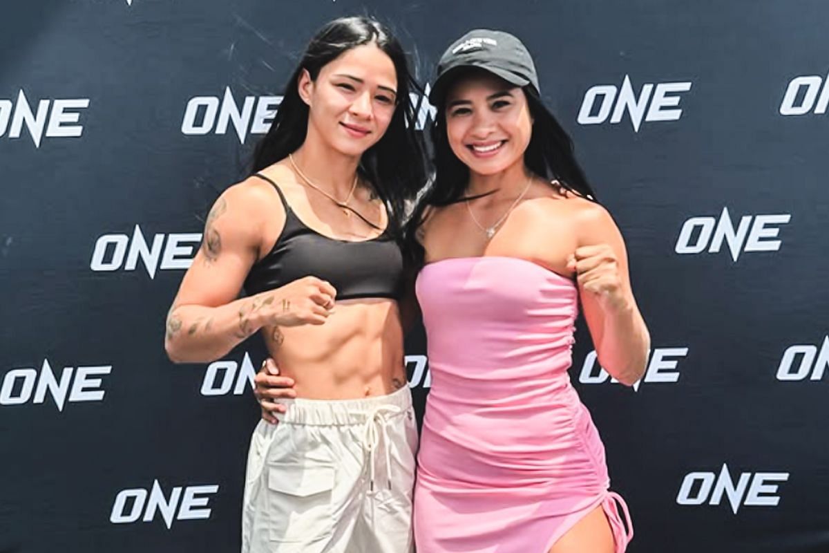 Allycia Hellen Rodrigues (L) with sister Andressa | Image by ONE Championship