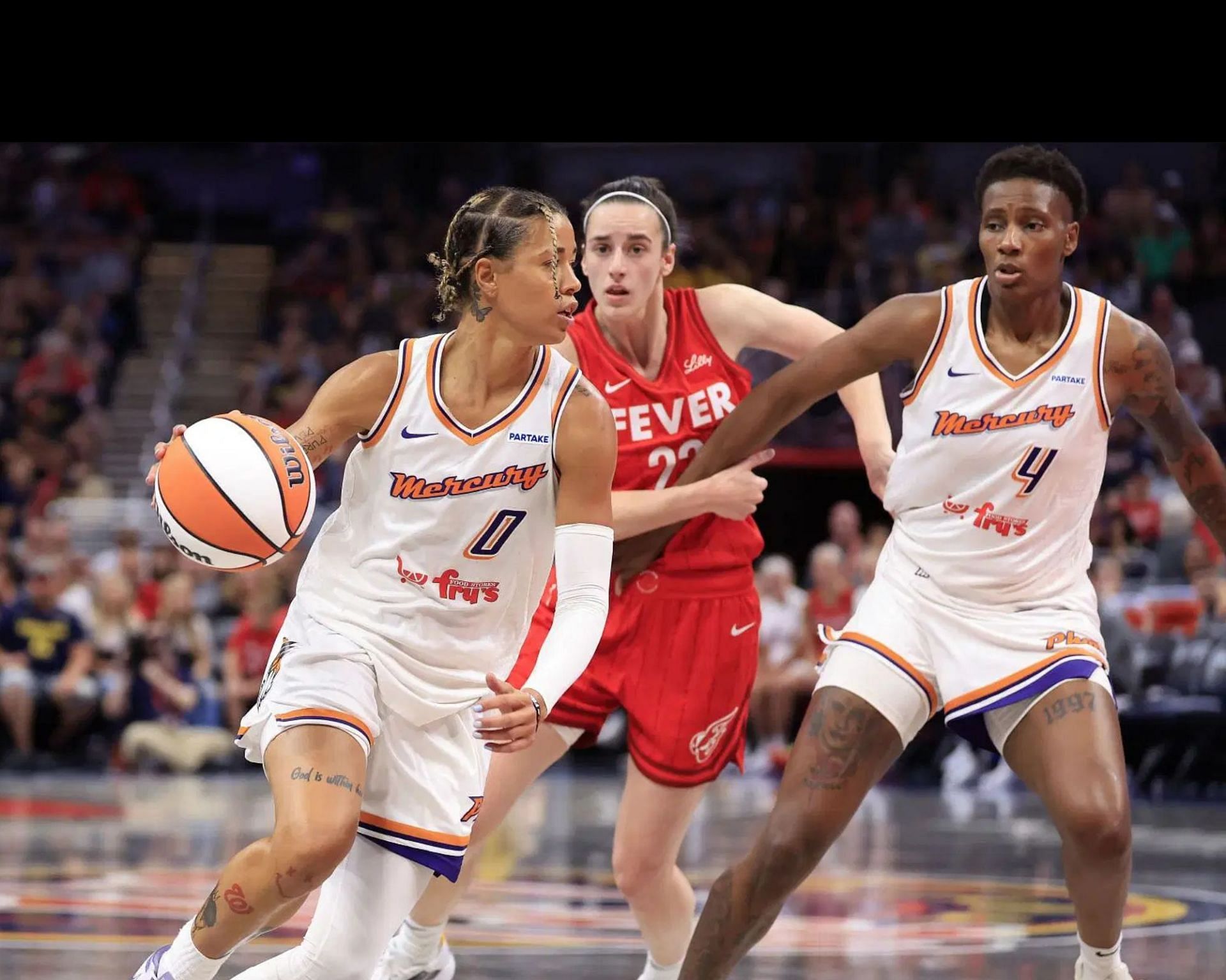 Former Phoenix Mercury guard Natasha Cloud with Mercury GM following her trade to the Connecticut Sun (Image Source: Getty)