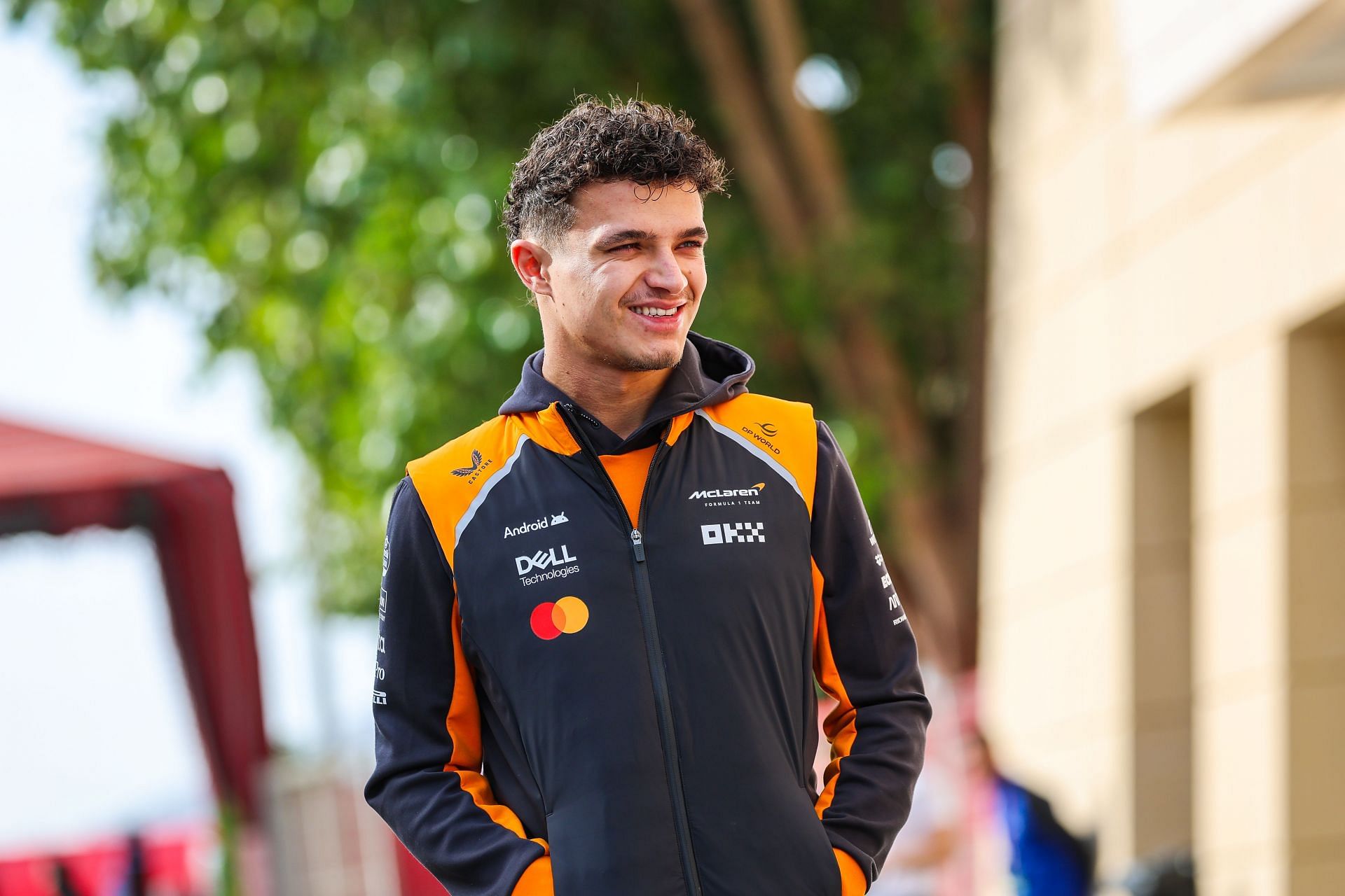 Lando Norris in the paddock during F1 Testing in Bahrain - Day 3 - Source: Getty