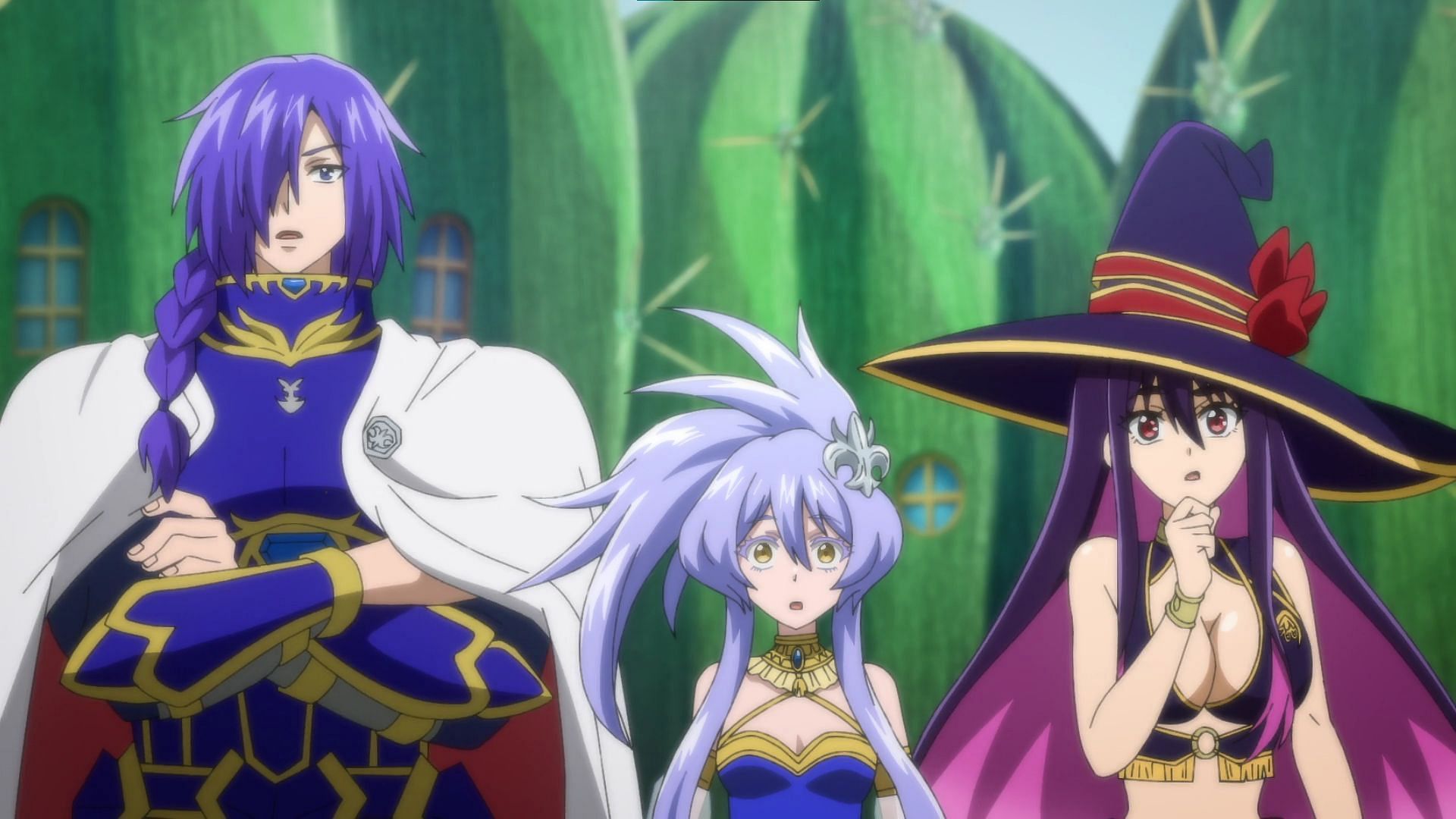 Lowji, Teltina, and Yhidra as shown in the anime (Image via Satelight)