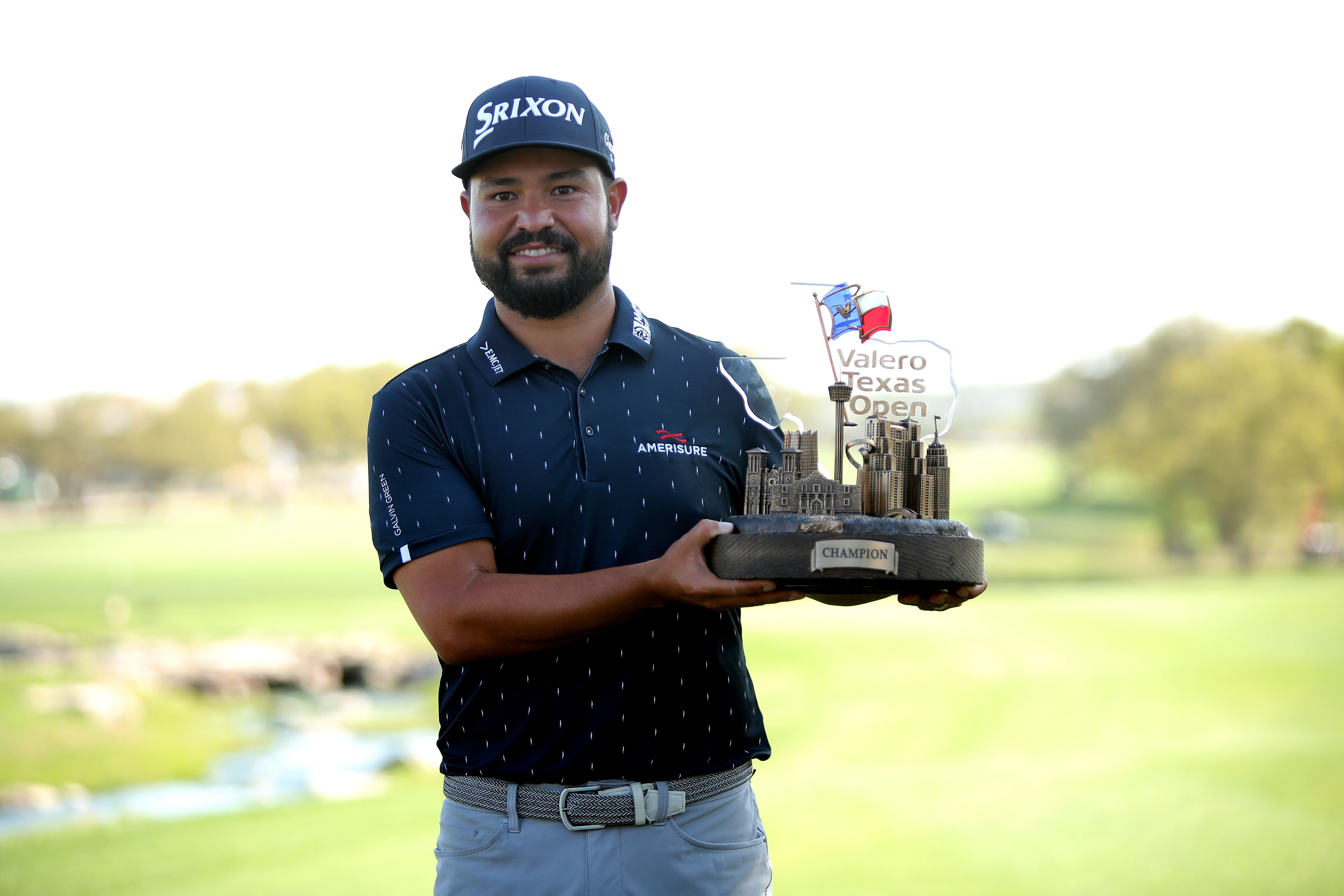 J.J. Spaun after winning the Valero Texas Open - Source: Imagn