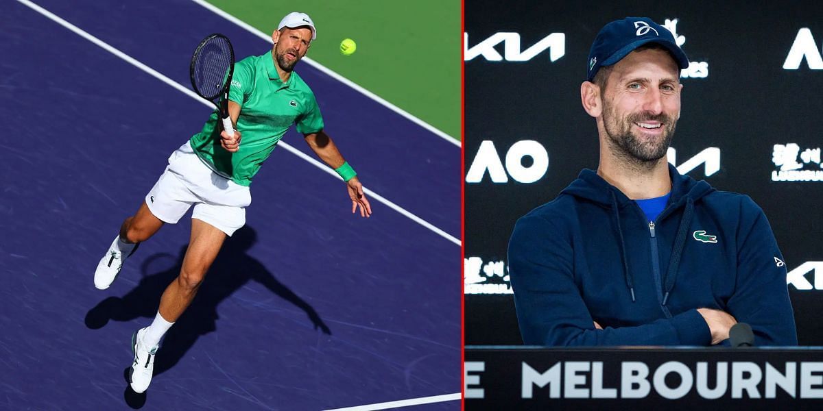 Novak Djokovic at Indian Wells (L) | Getty