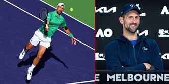 WATCH: Novak Djokovic goes "gangster" with sideways cap to shield from glaring sun at Indian Wells