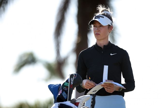 Nelly Korda enjoys an early coffee before a "day off from golf"