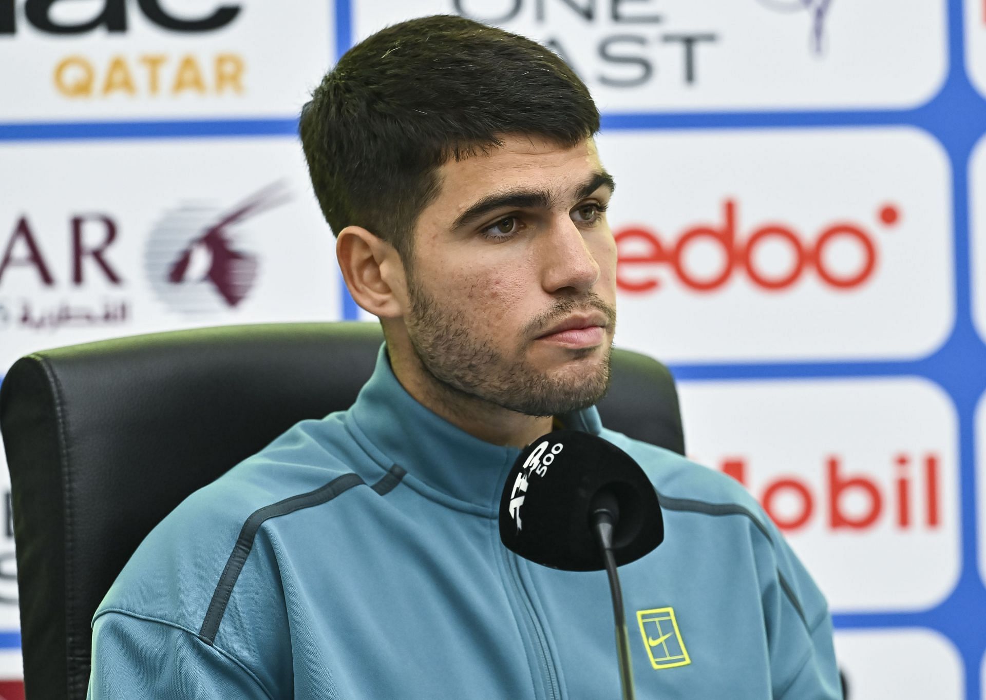 Carlos Alcaraz at ATP Qatar ExxonMobil Open Quarterfinal - Image Source: Getty