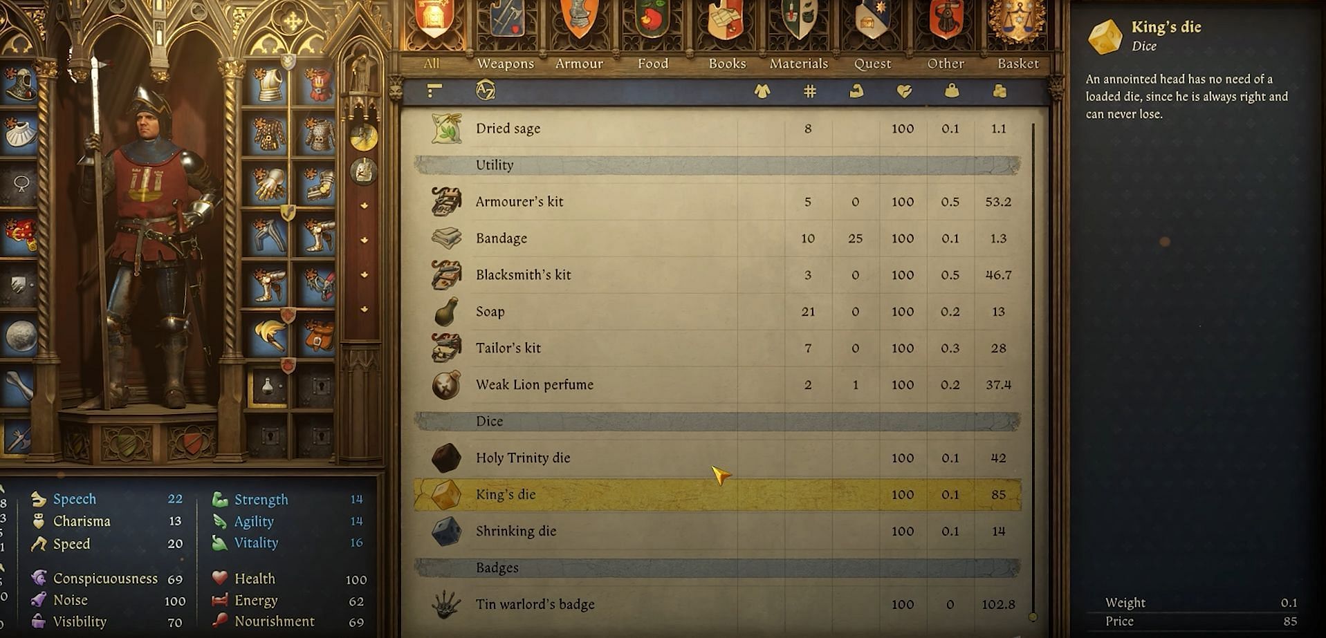 You can pair King&#039;s Die with other unique dies (Image via Deep Silver || YouTube/@ Watermaron)