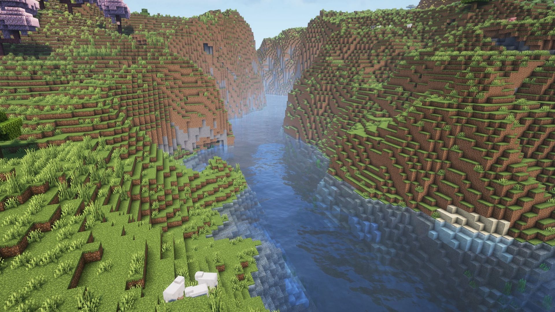 Rivers are quite common in Minecraft (Image via Sportskeeda Gaming/Mojang Studios)