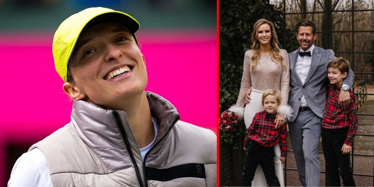 Iga Swiatek (L) Wim Fissette and his family (R) | Getty (L) Instagram @jasmienclijsner (R))