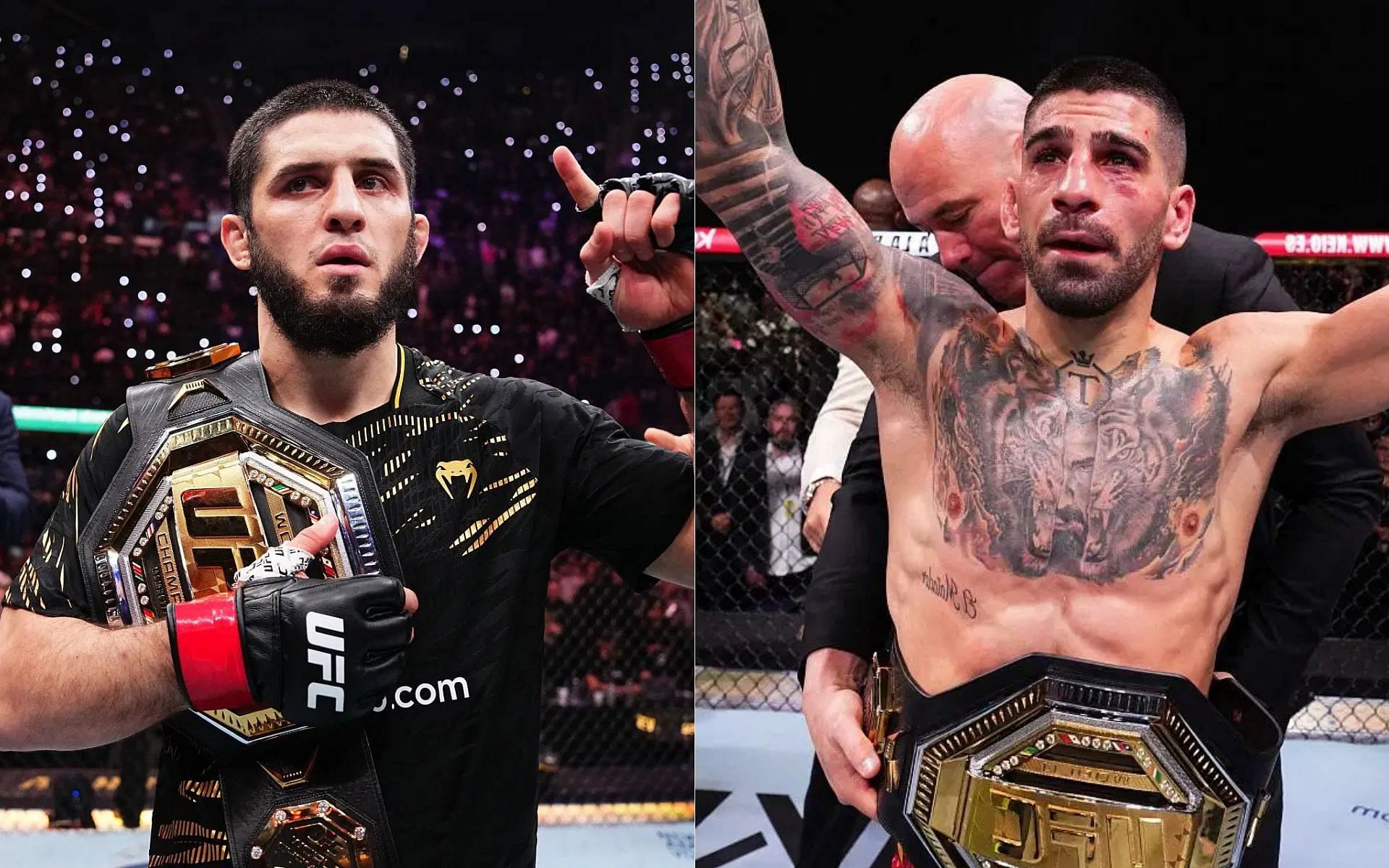 Dan Hardy speaks about the Islam Makhachev (left) vs. Ilia Topuria (right) matchup [Image courtesy: Getty]