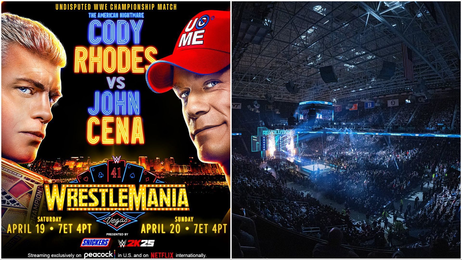 Rhodes vs. Cena at WWE WrestleMania 41, AEW Revolution 2024 featuring Sting