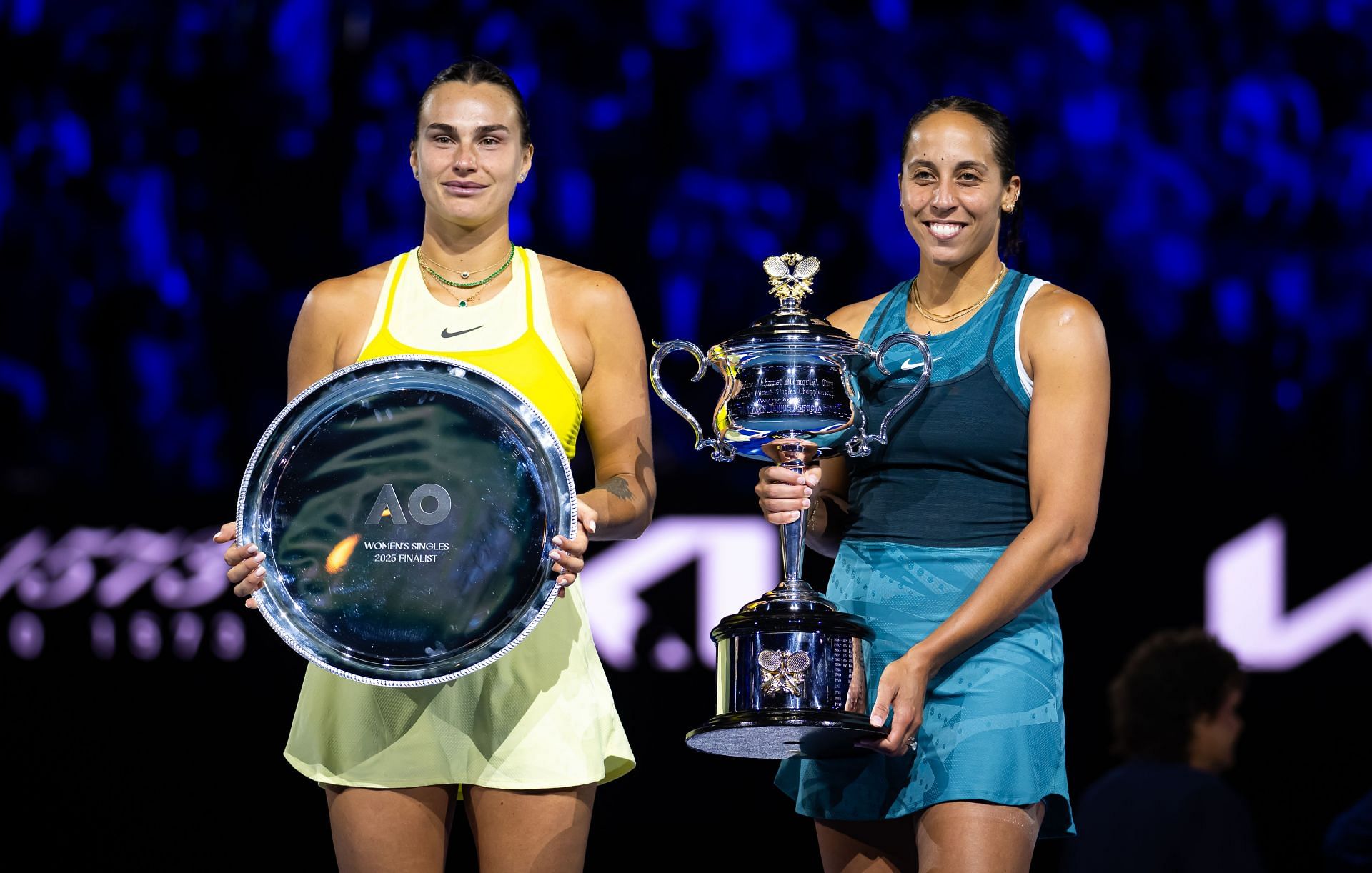 Sabalenka (L) and Keys pictured at the 2025 Australian Open - Image Source: Getty