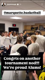 Dwyane Wade hyped his college team, Marquette Golden Eagles, on Instagram ahead of March Madness. (Credits: IG/Dwyane Wade)