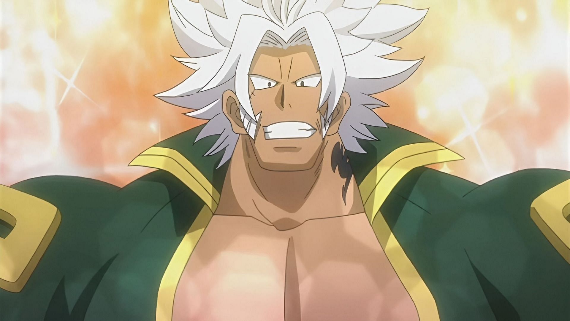 Elfman Strauss from Fairy Tail fits the list of anime characters like Todo (Image via A-1 Pictures)