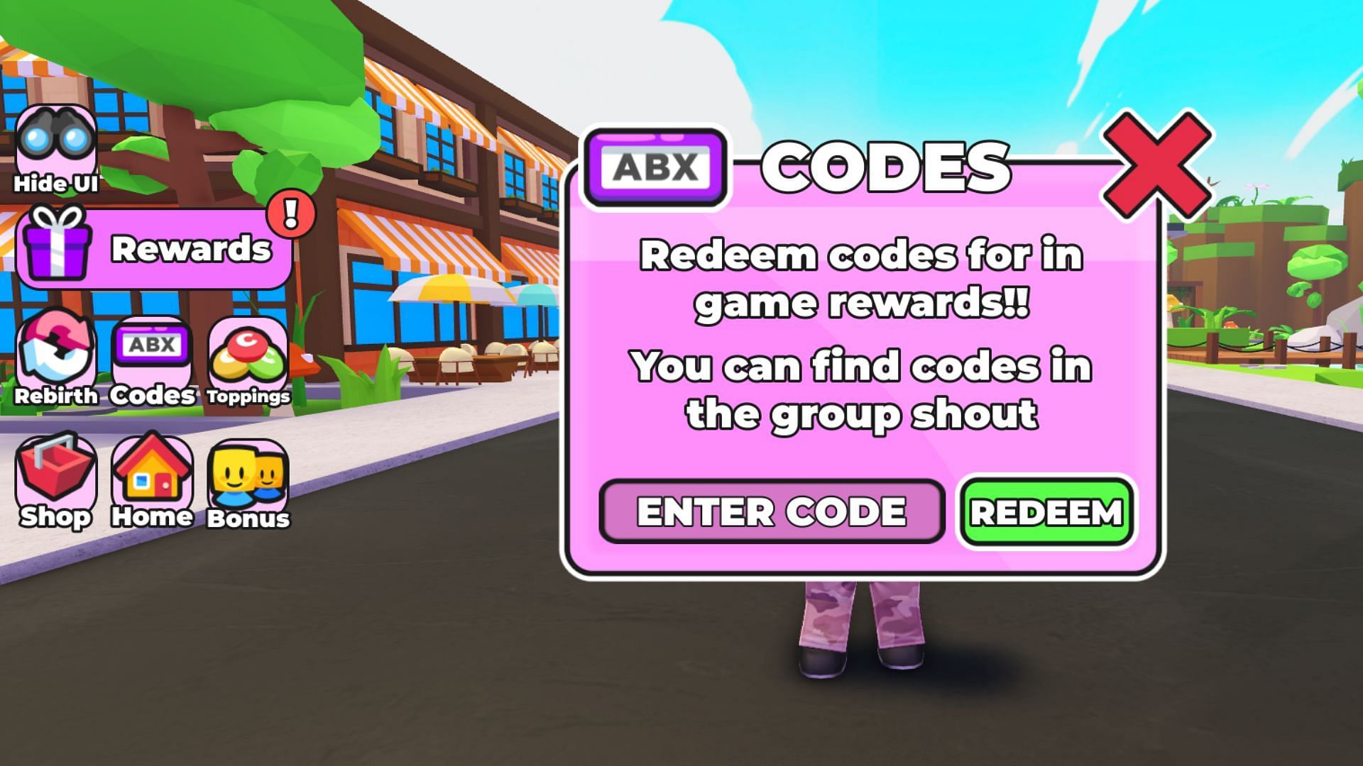 Redeem codes in Ice Cream Shop Tycoon (Image via Roblox)