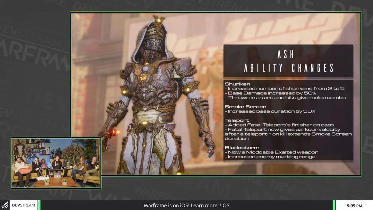 Warframe Techrot Encore: All Ash rework details