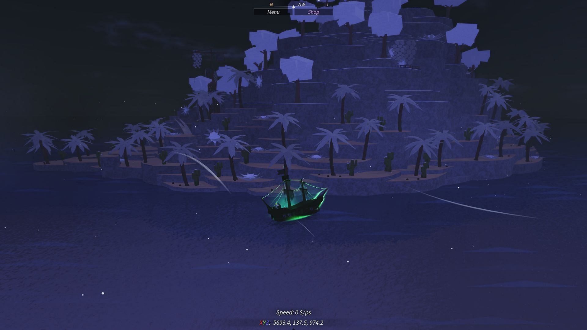 The Whale Migration usually begins from the Ancient Isles island (Image via Roblox)