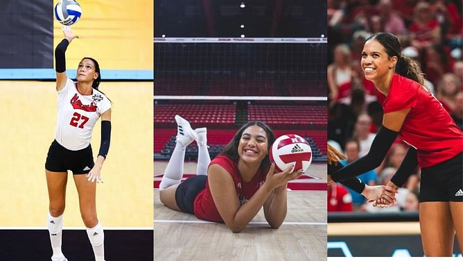 "I'm obsessed"- Harper Murray, Skyler Pierce and other Nebraska volleyball players react as freshman Teraya Sigler rocks two-piece red outfit